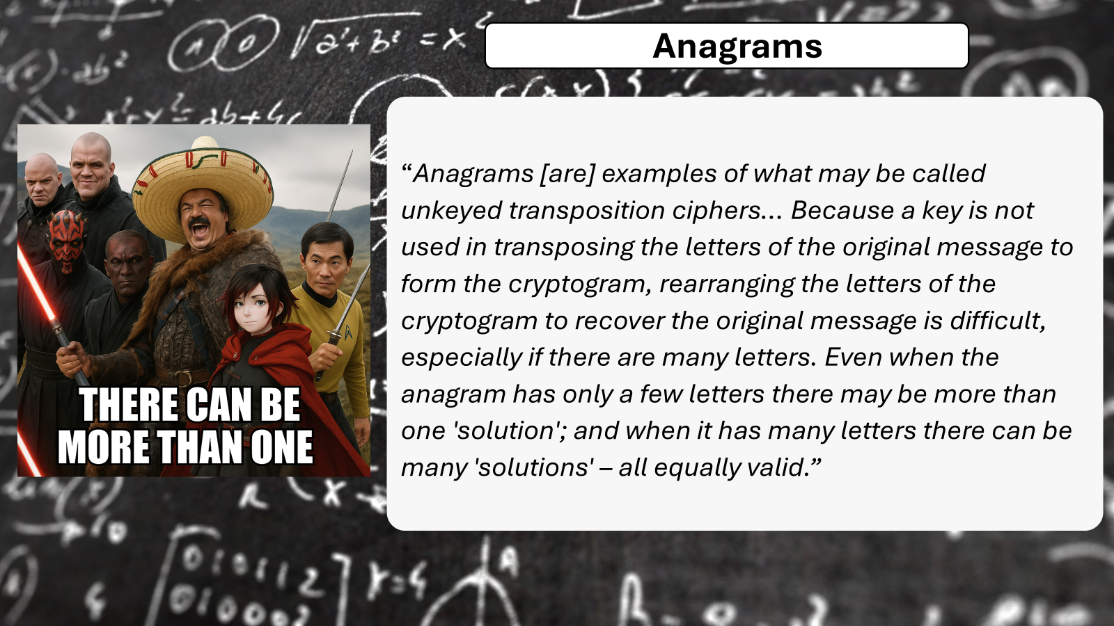 Anagrams: There Can Be More Than One